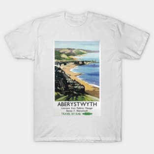 Aberystwyth, Wales - Vintage Railway Travel Poster - 1949 T-Shirt